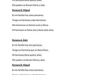 Viva 1 Module 4 Spanish back to back dictation