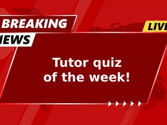 Weekly Quiz W/C 05/05/25