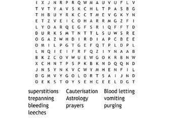 Medieval Medicine Wordsearch