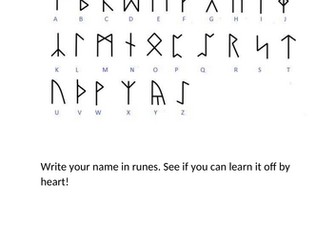 Write your name in Runes - Anglo Saxon Task.