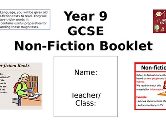 Non-Fiction Texts and Tasks GCSE or KS3