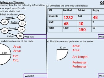 Intro to Pythagoras moving into Applied Pythagoras