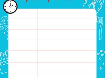 Weekly and Daily Planner for SEND students