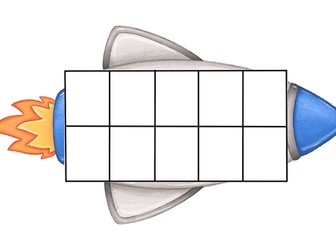 Space Rocket Tens Frame