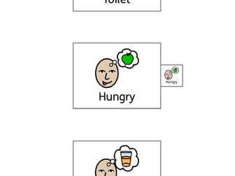 Tabbed Lanyard Communication Symbols