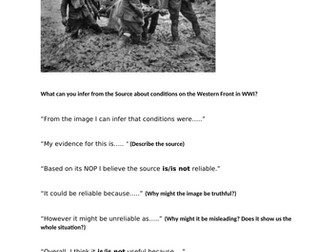 WWI photo/source tasks.