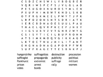 Suffragettes - Wordsearch
