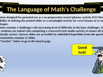 The Language of Maths
