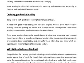 Voice Leading Worksheets