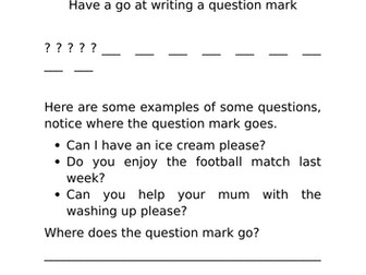 Year 2: Using question marks.