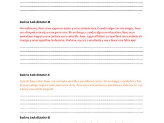 Back to back dictation and model texts- Viva 2 M3- differentiated