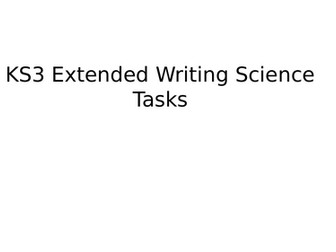 KS3 Science Extended Writing