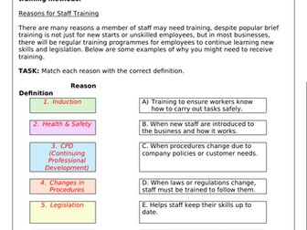 Training GCSE Business Lesson