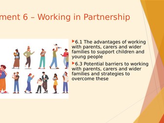 T Level Education and Childcare Element 6 Working in Partnership  (Teaching from 2025)