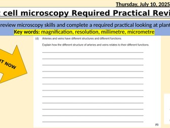 AQA GCSE Combined Science Biology Required Practical 1, 2, & 3 Revision Lessons