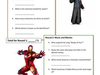 Fun Form Time Quiz (with answers)