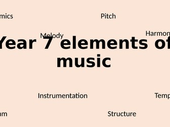 Yr 7 elements of music DR P SMITH intro