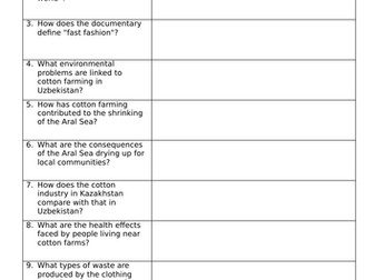 Fast Fashion Documentary Questions and Answers