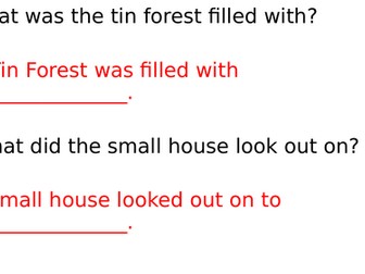 Year 3 Tin Forest English unit