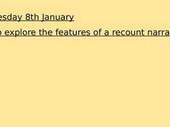 Zoo writing unit for Year 3