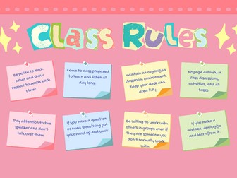 Class Rules Poster PDF