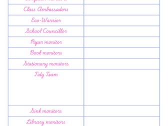 Class jobs List