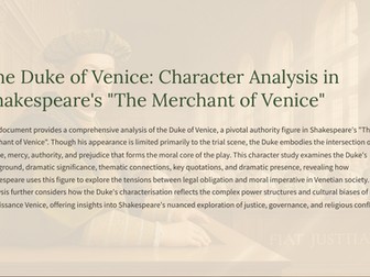 The Merchant of Venice  Character Revision Pack