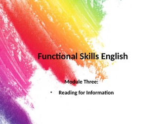 Functional Skills English: Module 3