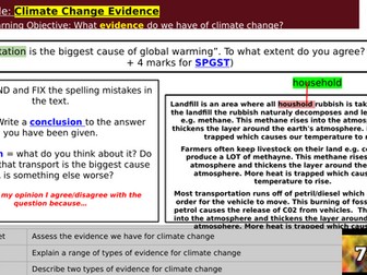 Climate change evidence