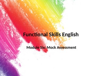 Functional Skills English Level 1 & 2: Module 6 – Mock Reading Assessment