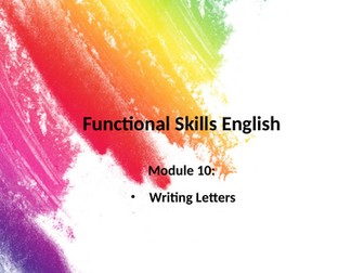 Functional Skills English Level 1 & 2: Module 10 – Writing Letters and Emails