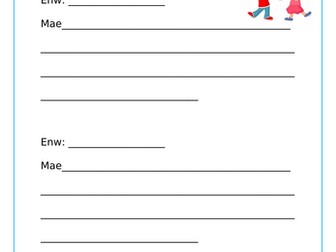 Welsh - Asking and Writing responses to quesitons