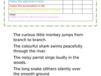 Literacy - Identifying vocabulary