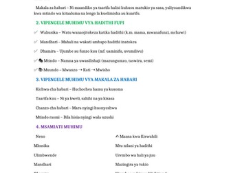 MAANA YA HADITHI FUPI NA MAKALA ZA HABARI