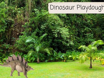 Dinosaur playdough mat for continuous provision EYFS