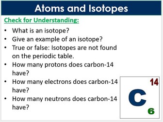 Atoms and Isotopes