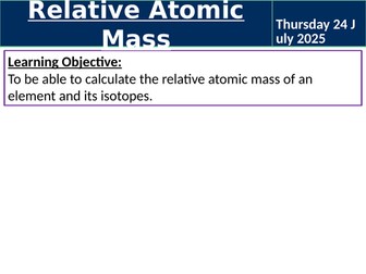 Relative Atomic Mass