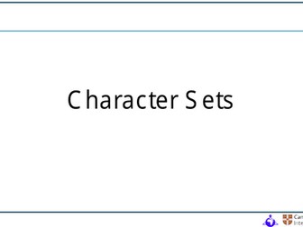 Lesson 6 - Character Sets
