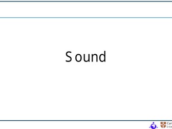 Lesson 8 - Sound