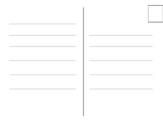 Postcard template - blank writing frame