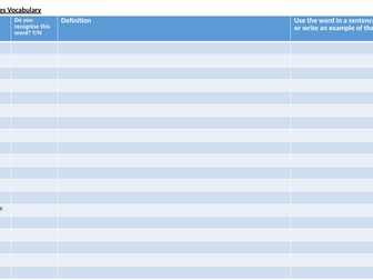Poetic Techniques Vocabulary Worksheet