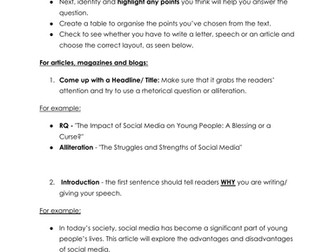 Step by step guide to O Level - Directed writing