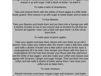 Recipes - A Level English Language