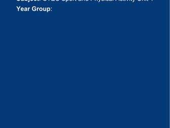 Ctec sport Unit 1 revision document