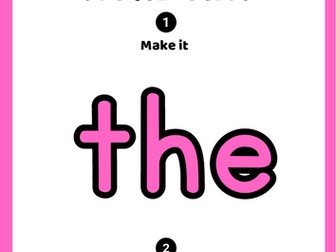 Little Wandle tricky word playdough mats