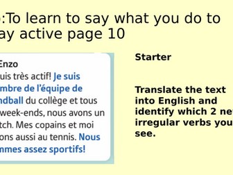 Module 1 Unit 2 French GCSE Textbook  Higher Pearson