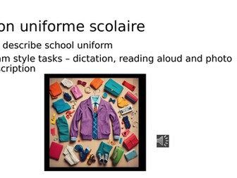 Mon uniforme scolaire