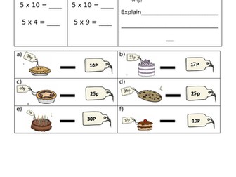 I can subtract money KS1 Worksheets