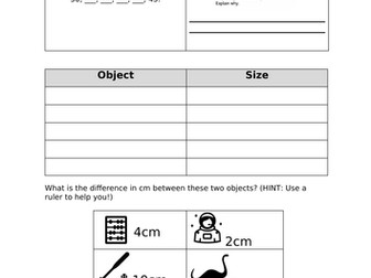 I can measure and compare length KS1 Worksheets
