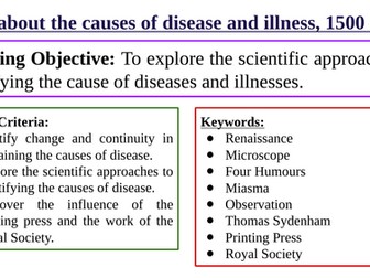 Medicine in Britain, 1250 - Present - Lesson 4: Causes of illness and disease (1500 - 1700)